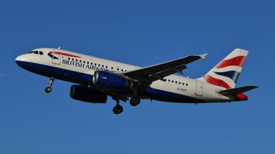 Image of aircraft registration G-EUPF - A A319-131 operated by British Airways