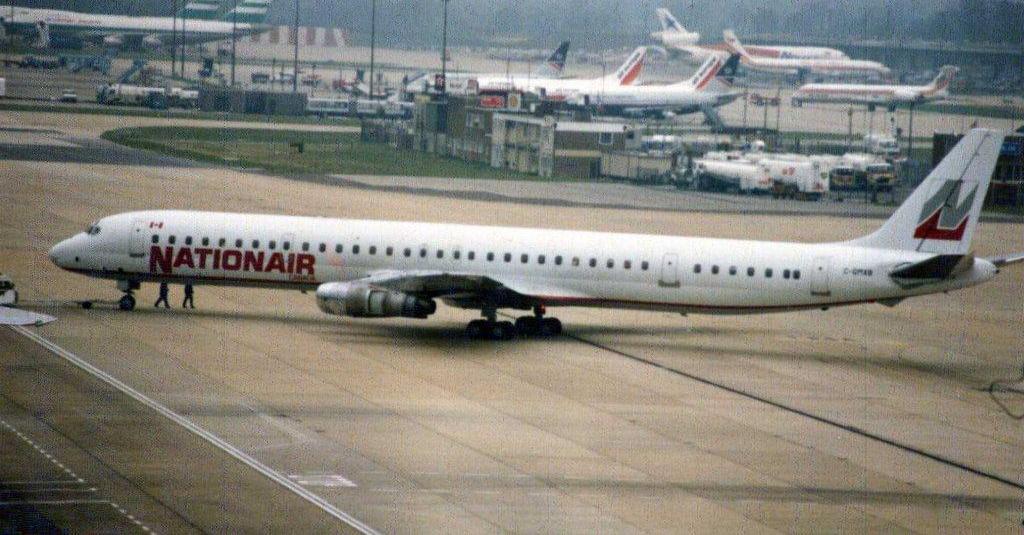 Photo of aircraft C-GMXB operated by Nationair Canada