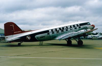 Image of aircraft registration G-AMPY - A DC-3C-R-1830-90C operated by Air Atlantique