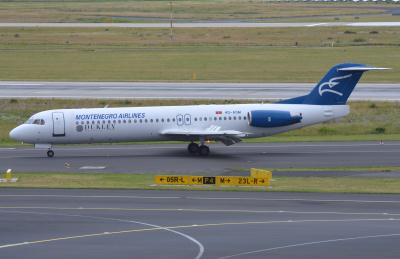 Image of aircraft registration 4O-AOM - A Fokker 100 operated by Montenegro Airlines