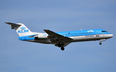 Image of aircraft registration PH-KZP - A Fokker 70 operated by KLM Cityhopper