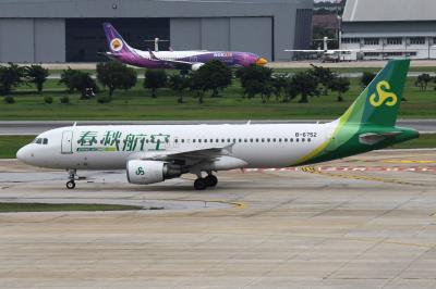 Photo of aircraft B-6752 operated by Spring Airlines