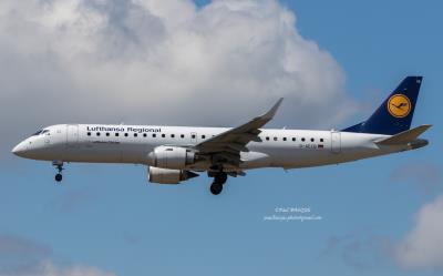 Image of aircraft registration D-AECB - A ERJ-190LR (ERJ-190-100 LR) operated by Lufthansa Cityline