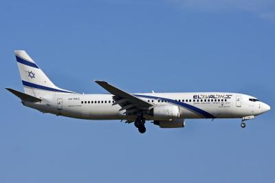 Image of aircraft registration 4X-EKC - A 737-858 operated by El Al Israel Airlines