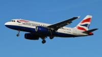 Image of aircraft registration G-EUPB - A A319-131 operated by British Airways