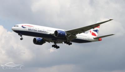 Image of aircraft registration G-ZZZA - A 777-236 operated by British Airways