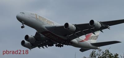 Image of aircraft registration A6-EUQ - A A380-842 operated by Emirates