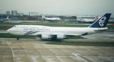 Image of aircraft registration ZK-NBW - A 747-419 operated by Air New Zealand