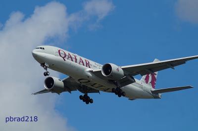 Image of aircraft registration A7-BBA - A 777-2DZ(LR) operated by Qatar Airways