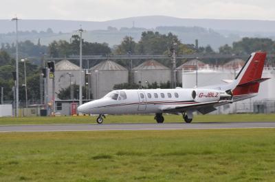 Image of aircraft registration G-JBLZ - A 550 Citation-Bravo operated by 247 Jet Ltd