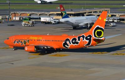 Image of aircraft registration ZS-SJK - A 737-8BG(WL) operated by Mango