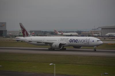 Image of aircraft registration A7-BAB - A 777-3DZ(ER) operated by Qatar Airways