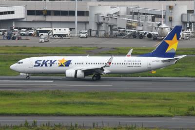 Photo of aircraft JA73NT operated by Skymark Airlines