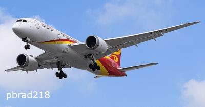Image of aircraft registration B-2729 - A 787-8 Dreamliner operated by Hainan Airlines