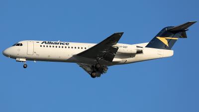 Image of aircraft registration VH-QQY - A Fokker 70 operated by Alliance Airlines