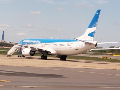 Photo of aircraft LV-GVA operated by Aerolineas Argentinas