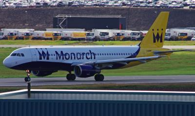 Image of aircraft registration G-ZBAH - A A320-214 operated by Monarch Airlines