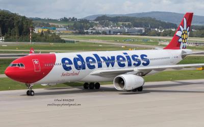Image of aircraft registration HB-JHR - A A330-343 operated by Edelweiss Air