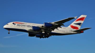 Image of aircraft registration G-XLEA - A A380-841 operated by British Airways