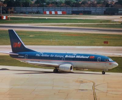 Photo of aircraft G-OBMP operated by British Midland Airways