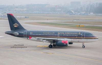 Image of aircraft registration JY-AYN - A A319-132 operated by Royal Jordanian