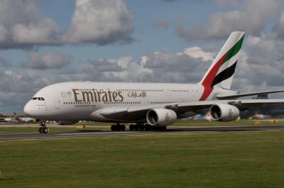 Image of aircraft registration A6-EDI - A A380-861 operated by Emirates