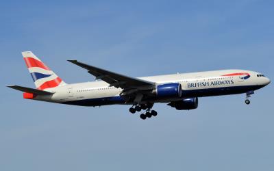 Image of aircraft registration G-YMMT - A 777-236(ER) operated by British Airways