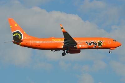 Image of aircraft registration ZS-SJG - A 737-8BG(W) operated by Mango