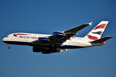 Image of aircraft registration G-XLEB - A A380-841 operated by British Airways