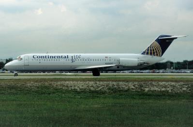 Image of aircraft registration N3509T - A DC-9-32 operated by Continental Air Lines