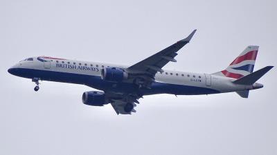 Image of aircraft registration G-LCYW - A ERJ-190-LR (ERJ-190-100 LR) operated by BA Cityflyer