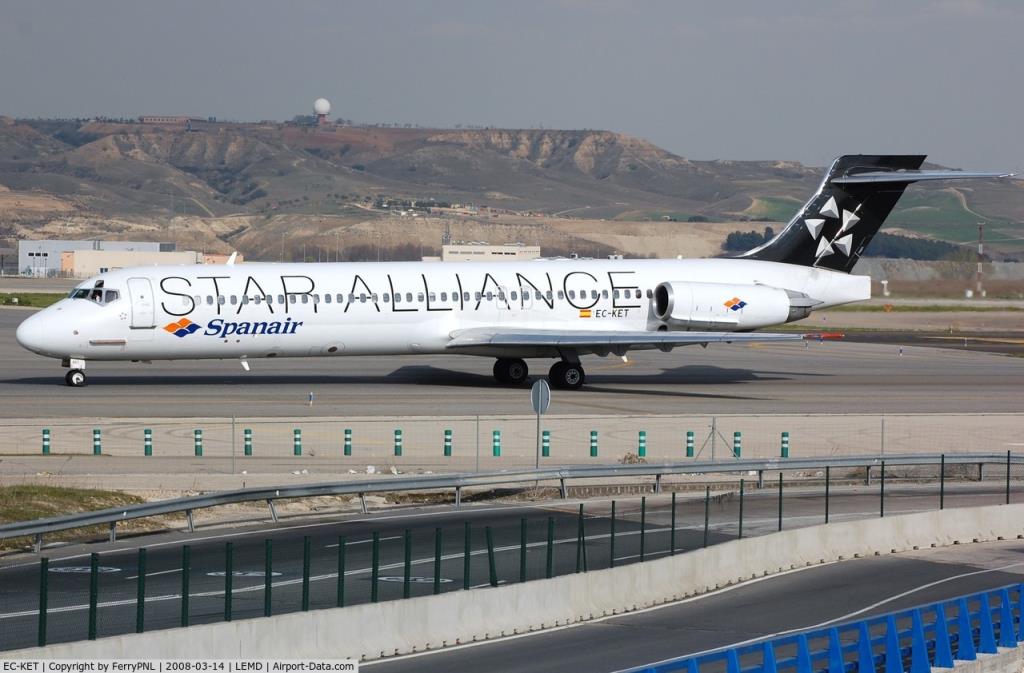 Photo of aircraft EC-KET operated by Spanair