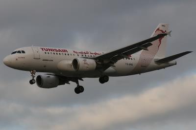 Image of aircraft registration TS-IMQ - A A319-112 operated by Tunisair
