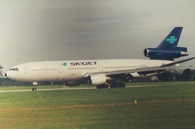 Photo of aircraft V2-LEA operated by Skyjet