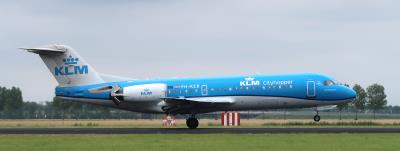 Image of aircraft registration PH-KZB - A Fokker 70 operated by KLM Cityhopper