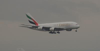 Image of aircraft registration A6-EUC - A A380-861 operated by Emirates