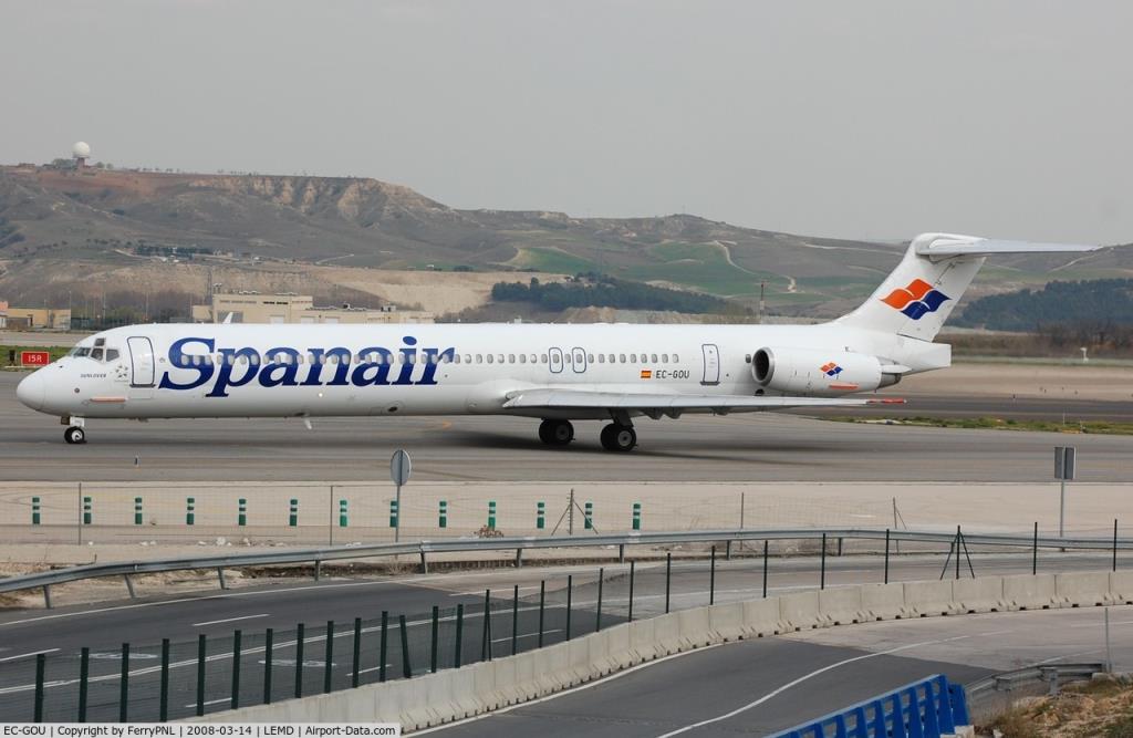 Photo of aircraft EC-GOU operated by Spanair