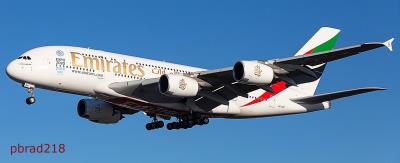 Image of aircraft registration A6-EDF - A A380-861 operated by Emirates