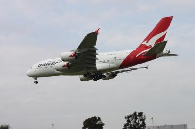 Image of aircraft registration VH-OQJ - A A380-842 operated by Qantas