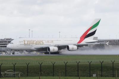 Image of aircraft registration A6-EUN - A A380-842 operated by Emirates