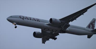 Image of aircraft registration A7-BAK - A 777-3DZ(ER) operated by Qatar Airways
