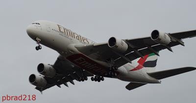 Image of aircraft registration A6-EVF - A A380-842 operated by Emirates