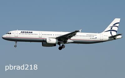 Image of aircraft registration SX-DVO - A A321-231 operated by Aegean Airlines