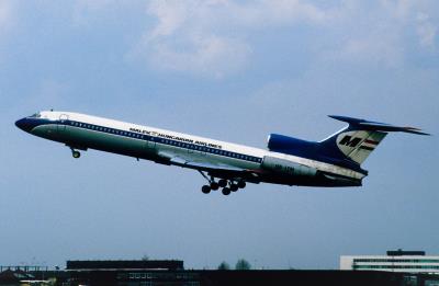 Image of aircraft registration HA-LCM - A Tupolev Tu-154-B2 operated by Malev Hungarian Airlines