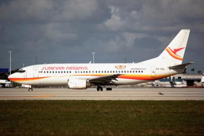 Image of aircraft registration PZ-TCO - A 737-36N operated by Surinam Airways