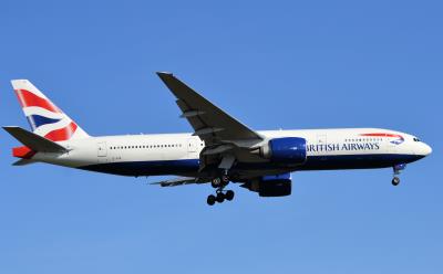 Image of aircraft registration G-VIIK - A 777-236(ER) operated by British Airways