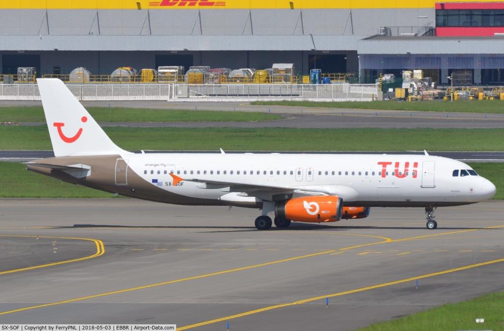 Photo of aircraft SX-SOF operated by TUI Airlines Belgium