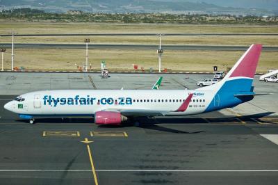 Image of aircraft registration ZS-SJS - A 737-844(WL) operated by FlySafair