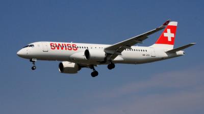Image of aircraft registration HB-JCS - A Bombardier CSeries CS300-(BD-500-1A11) operated by Swiss