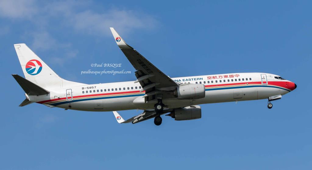Photo of aircraft B-5857 operated by China Eastern Airlines